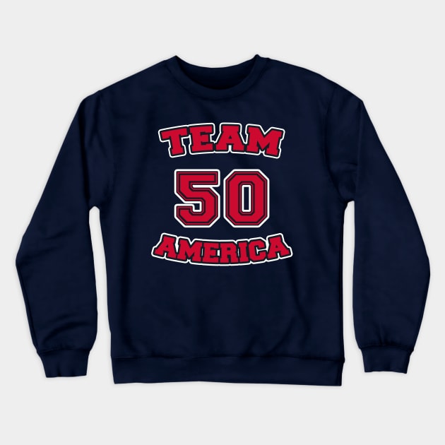 Go Team America! Crewneck Sweatshirt by fishbiscuit